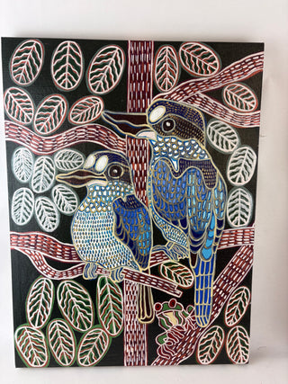 Forest KingFisher - Peter Hughes painting