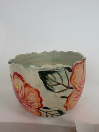 Carved bowl Medium - Hibiscus