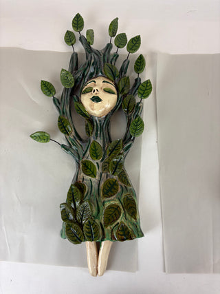 Wall Girl - Deep Green Tree