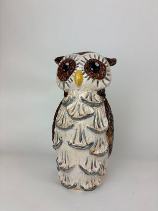 Animal Sculpture - Owl Brown eyes