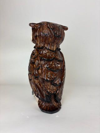 Animal Sculpture - Owl Brown eyes