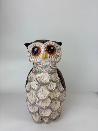 Animal Sculpture - Owl Orange eyes