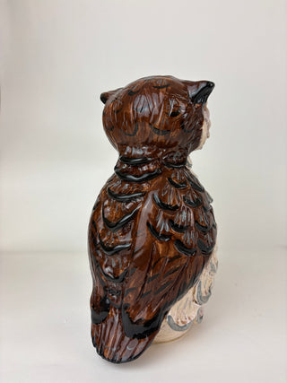 Animal Sculpture - Owl Orange eyes
