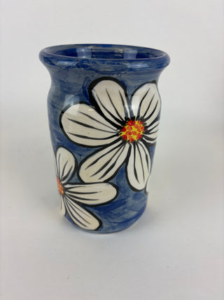 Utensil Holder - White Daisy