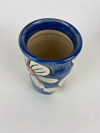 Utensil Holder - White Daisy