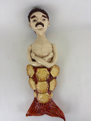 Sculpture-Wall Merman Sea Shells