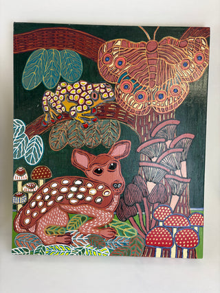 Doe a Deer - Peter Hughes painting