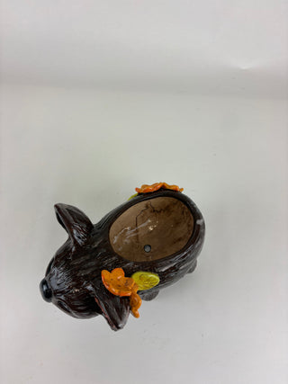 Animal Sculpture - Wombat planter Brown
