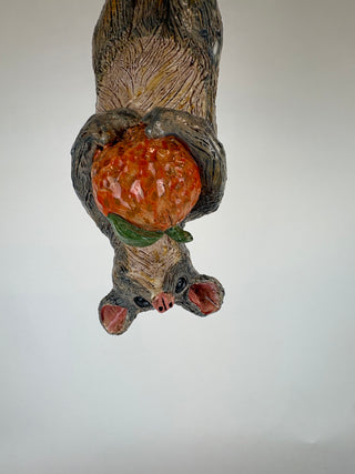 Animal Sculpture - Hanging Possum Orange