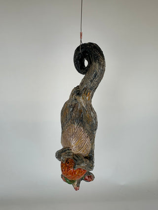 Animal Sculpture - Hanging Possum Orange
