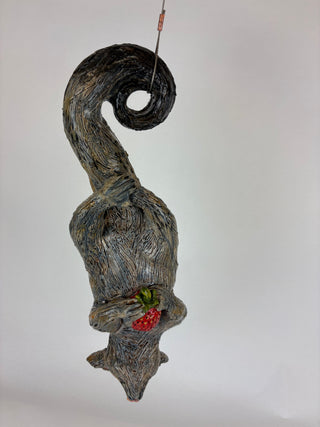Animal Sculpture - Hanging Possum Strawberry