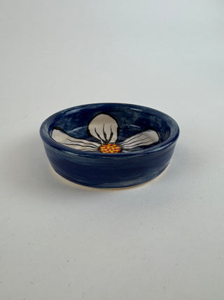 Cat Bowl -White Daisy