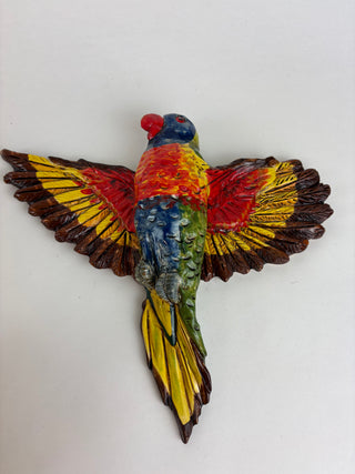 Animal Sculpture - Wall Lorikeet in flight