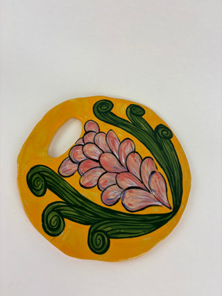 Bread Board/ Cheese Board - Pink Flower