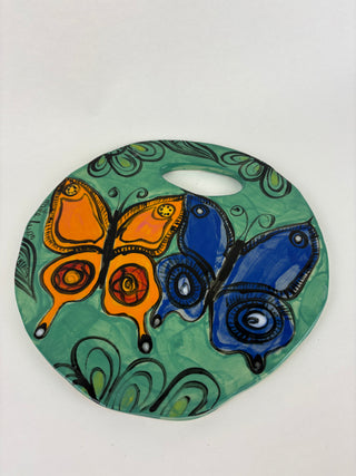Bread Board/ Cheese Board - Pair of butterflies