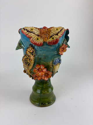 Sculpture - Jardinere Owl and Moths