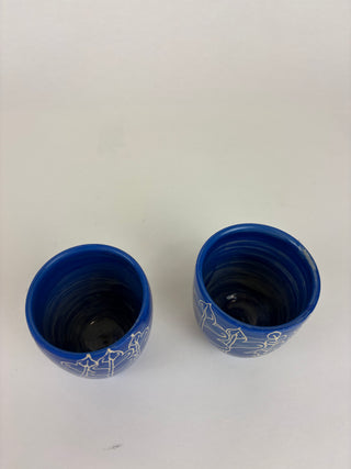 Espresso Cup  - Blue and White
