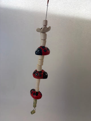 Hanging Beaded Lady Bugs Small