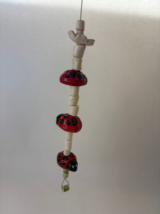 Hanging Beaded Lady Bugs Small
