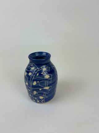 Mini Vase - Blue & White
