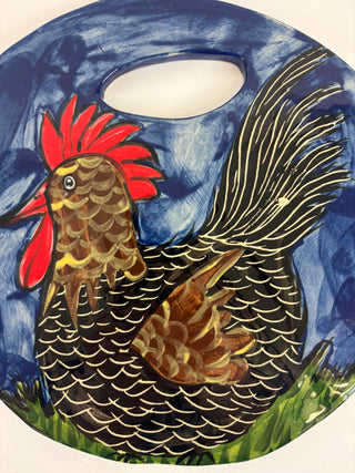 Bread Board/ Cheese Board - Black Chook