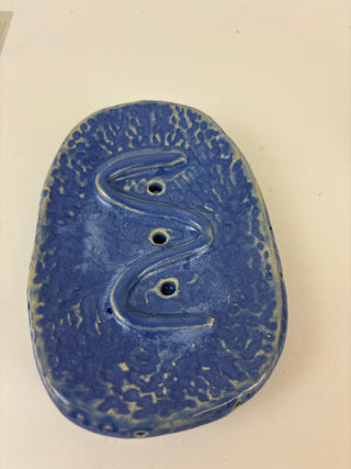 Soap Dish - Blue Squiggle