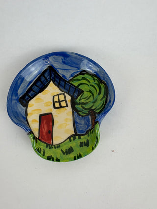 Spoon Rest- Home on Blue
