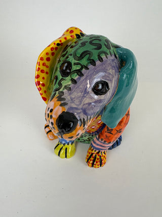 Animal Sculpture - Patchwork Dog Rufus