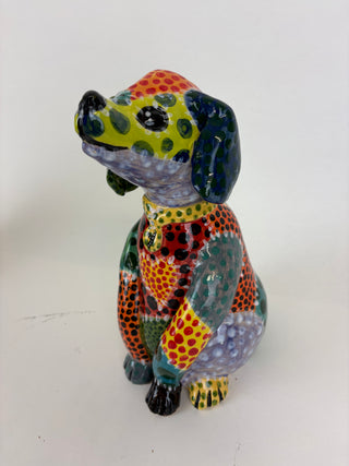 Animal Sculpture - Patchwork Dog Yeller
