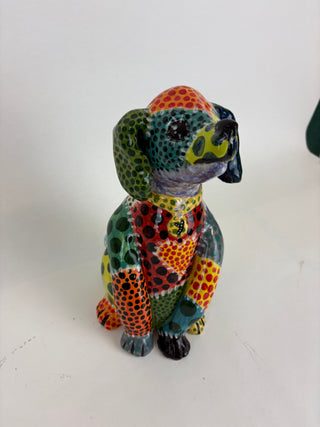 Animal Sculpture - Patchwork Dog Yeller