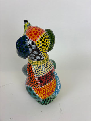 Animal Sculpture - Patchwork Dog Yeller