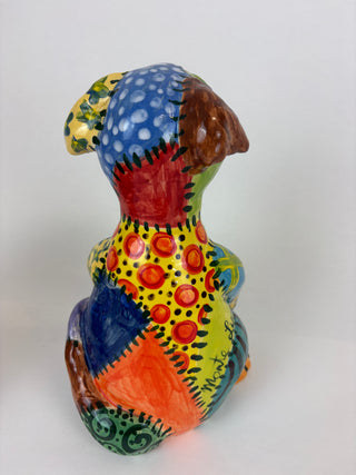 Animal Sculpture - Patchwork Dog Gruff