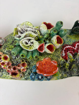 Sculpture - Large Hanging Coral Green