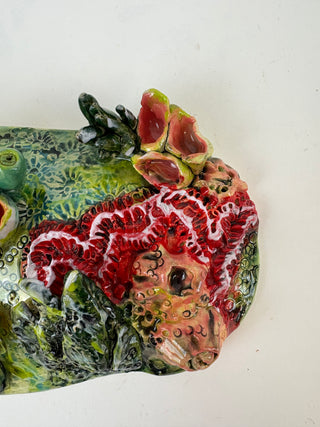Sculpture - Large Hanging Coral Green