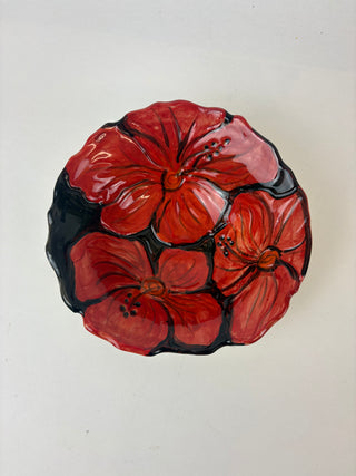 Carved Bowl Small - Hibiscus