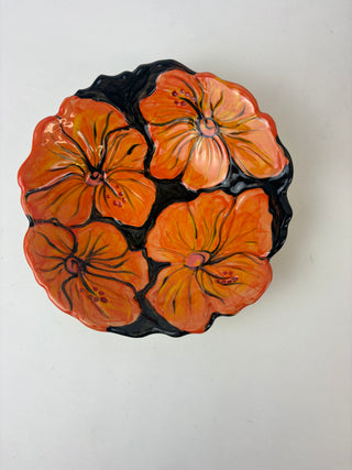 Carved Bowl Medium - Hibiscus
