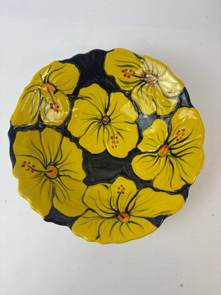 Carved Bowl Large - Hibiscus