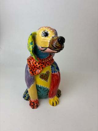 Animal Sculpture - Patchwork Dog Bandit