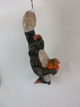 Animal Sculpture - Hanging Possum Orange blue ears