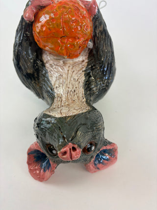 Animal Sculpture - Hanging Possum Orange blue ears