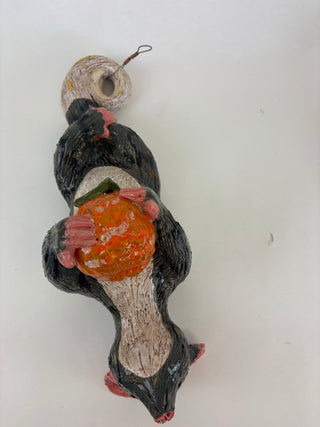 Animal Sculpture - Hanging Possum Orange blue ears