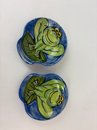 Spoon Rest - Frog on Blue
