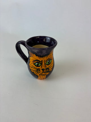 Mug - Orange cat on purple