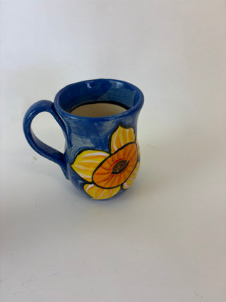 Mug - Sunflower on dark blue