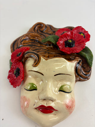 Wall Face Planter -Poppy