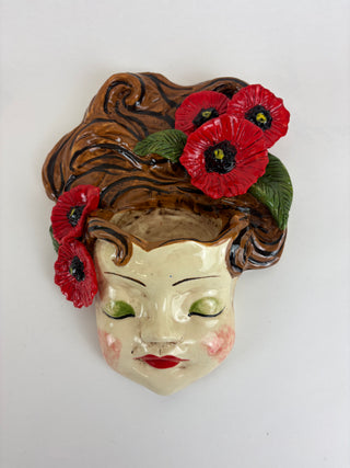Wall Face Planter -Poppy