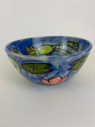 Salad Bowl - Froggy on Dark Blue