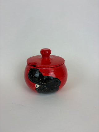 Round Sugar Bowl - Black Cockatoo