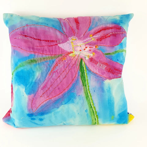 Purple Flower  - Large Flower Cushion
