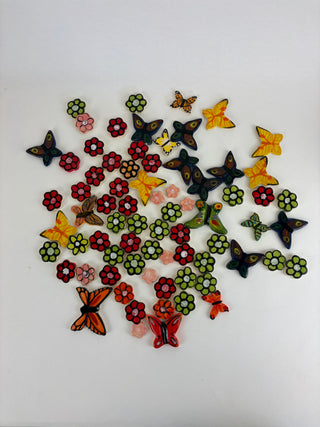 Tile Pack - butterflies with flowers